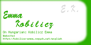 emma kobilicz business card